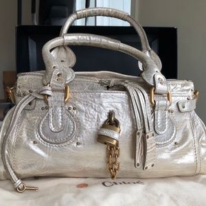 Chloe Pink Silver Duffle Handbag